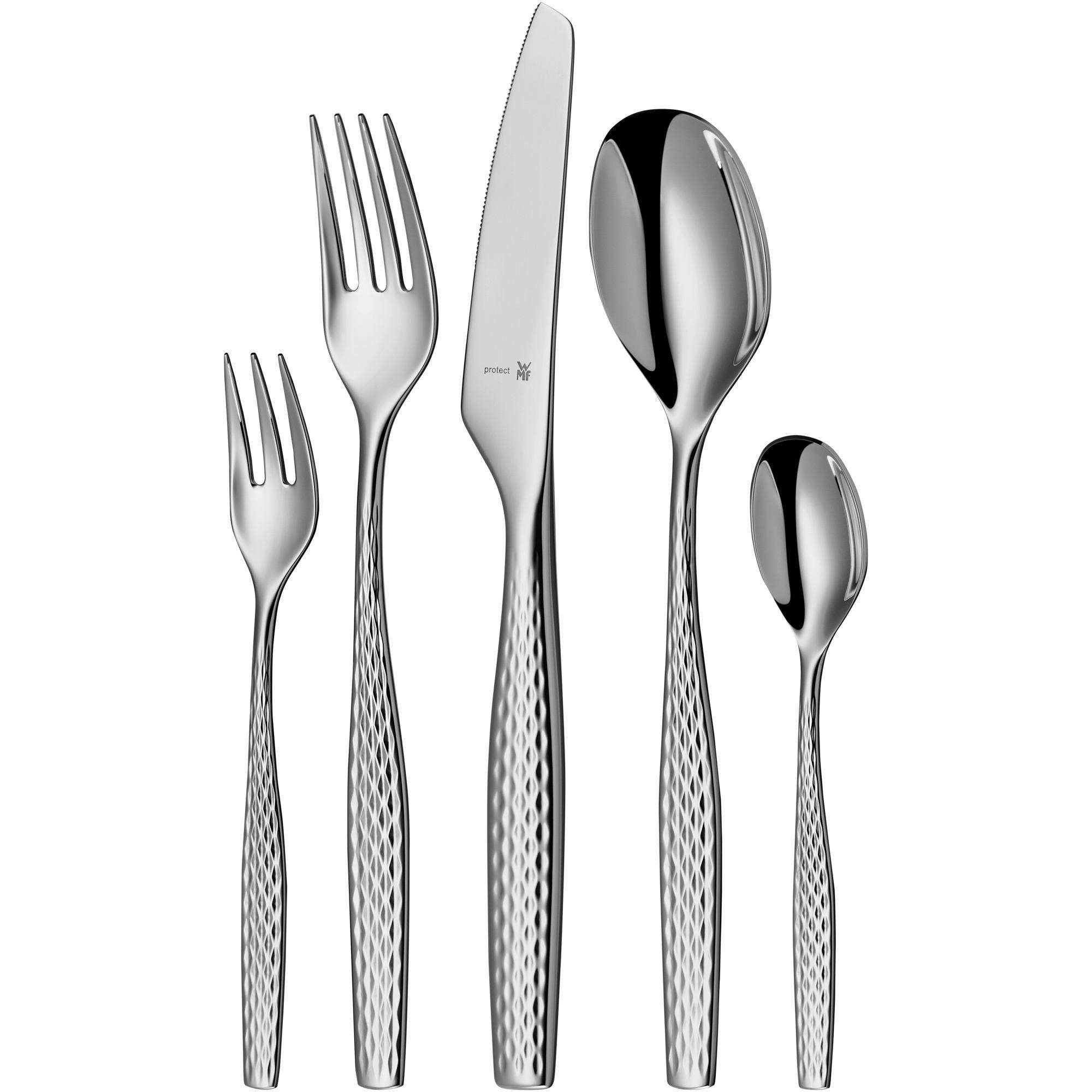 BESTECKSET SENTIC 30-teilig Edelstahl  - Edelstahlfarben, Design, Metall - WMF