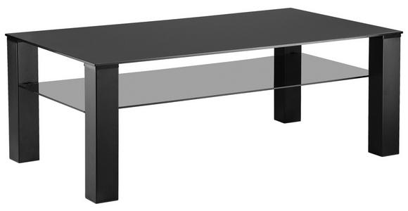 COUCHTISCH in Metall, Glas 115/65/42 cm  - Schwarz/Grau, Design, Glas/Metall (115/65/42cm) - Novel