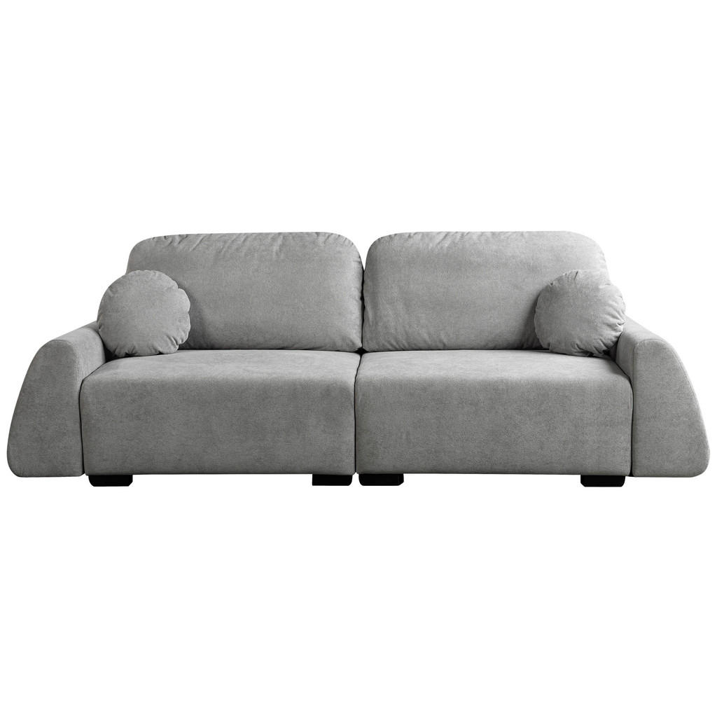 Schlafsofa Almi Boucle Hellgrau, B: 260 Cm