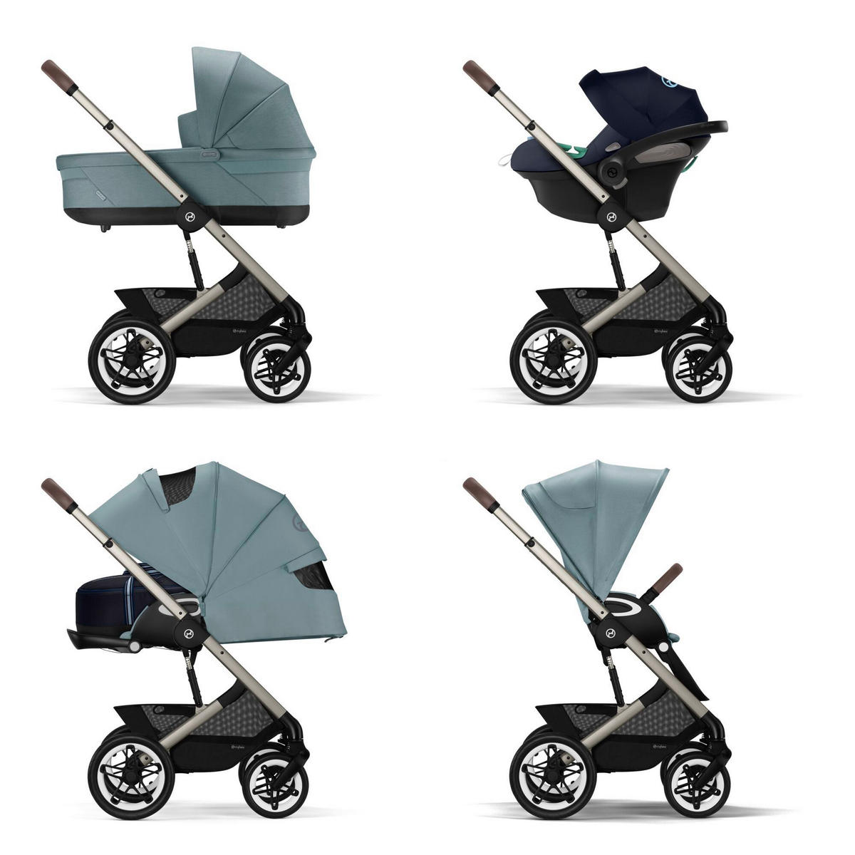 BARNVAGN Talos S Lux  - blå/taupe, Basics, metall/textil (91/60,5/110cm) - Cybex