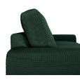 ECKSOFA Dunkelgrün Cord  - Dunkelgrün/Schwarz, KONVENTIONELL, Textil/Metall (150/240cm) - Carryhome