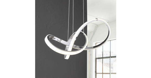 LED-HÄNGELEUCHTE 55/150 cm - Chromfarben, Design, Metall (55/150cm) - Ambiente