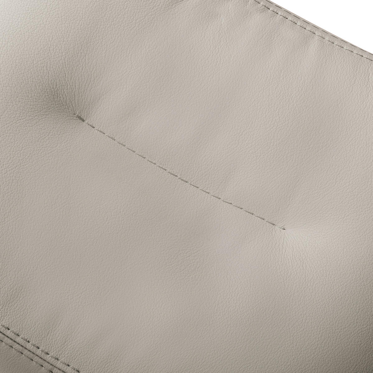 SESSELSET Echtleder Platinfarben  - Platinfarben/Schwarz, Design, Leder/Metall (67/87/74cm) - Livetastic