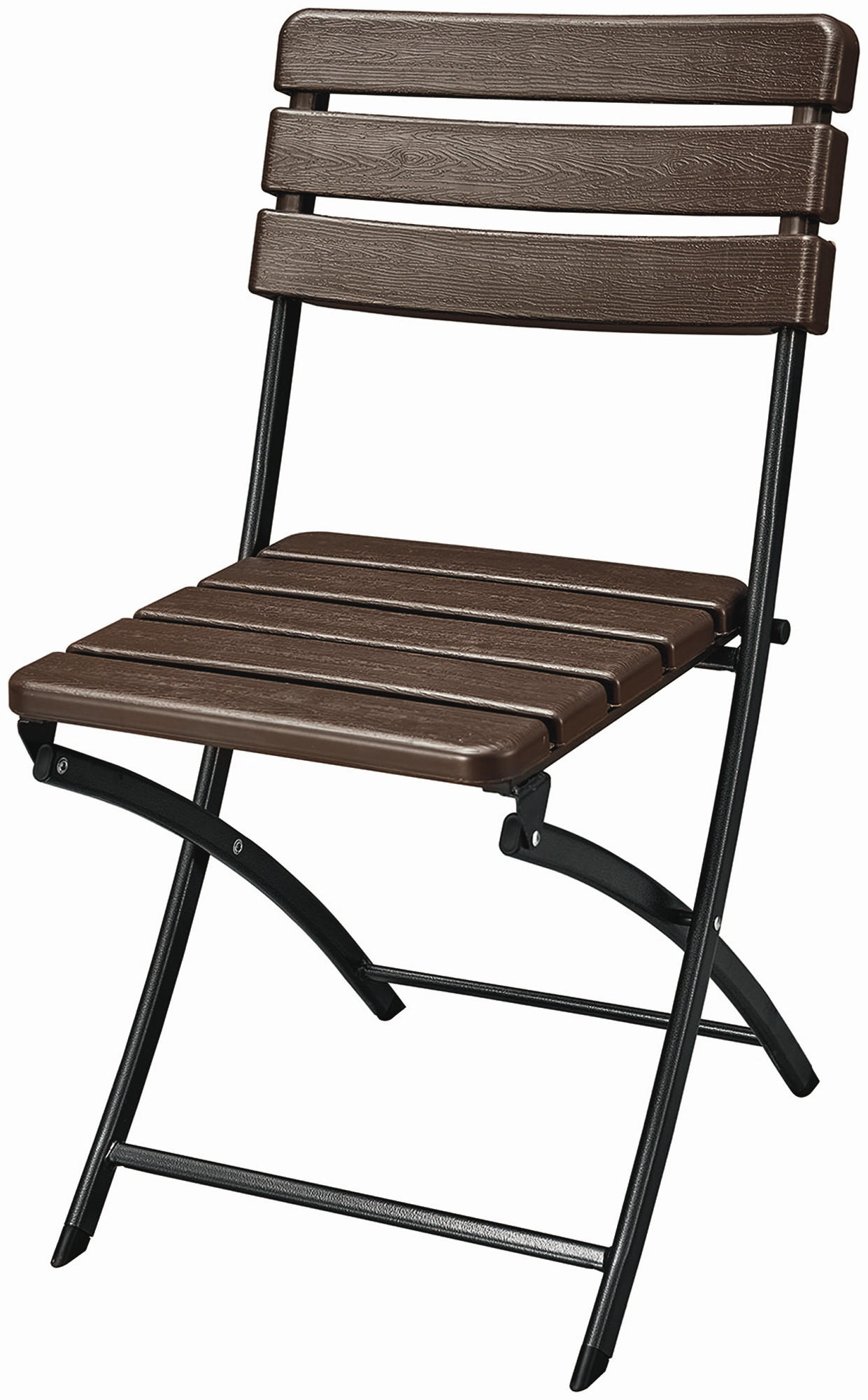 GARTENKLAPPSTUHL-SET Stahl Braun, Schwarz  - Schwarz/Braun, Basics, Kunststoff/Metall (44/83/54cm) - Gardenson