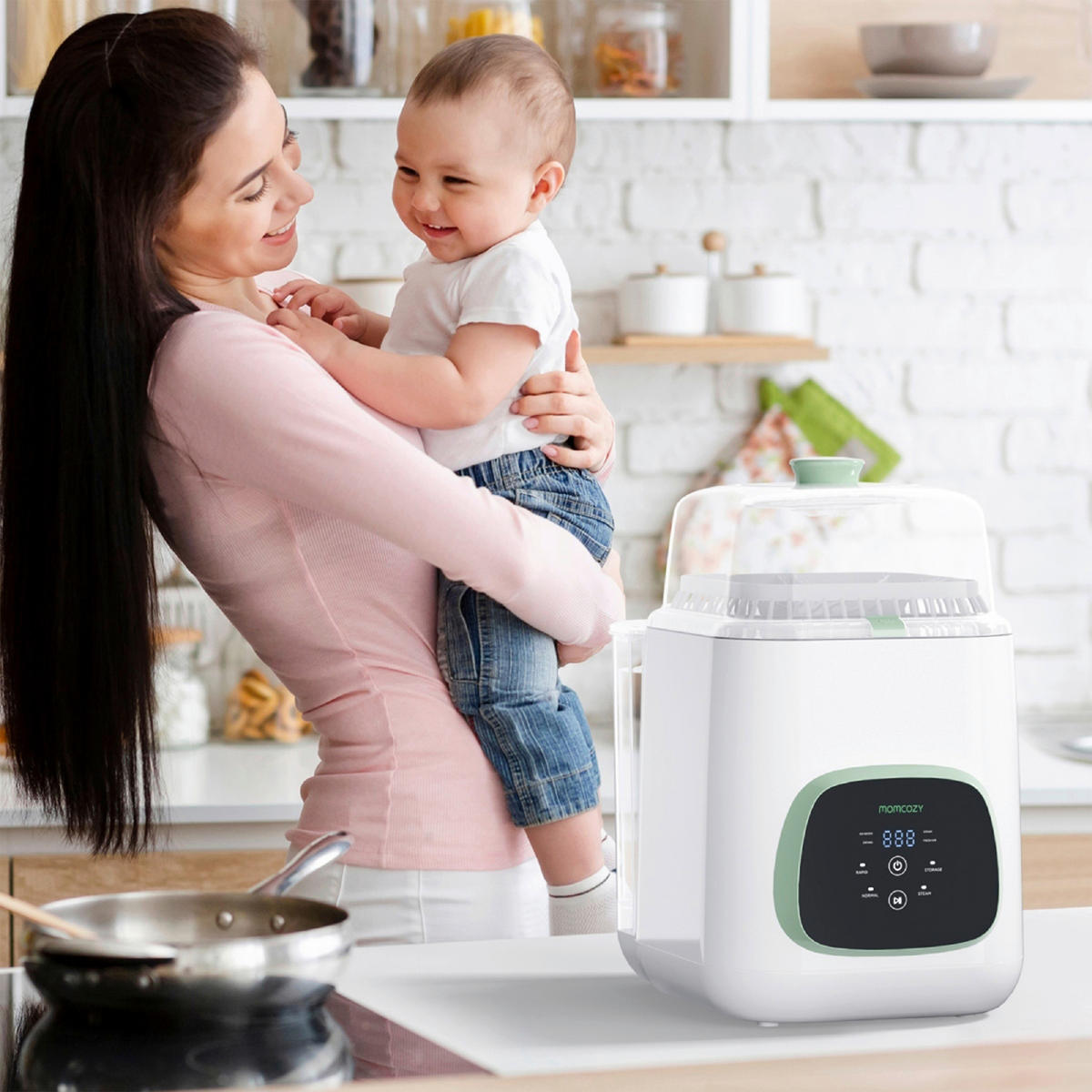 DAMPFSTERILISATOR Sterilisator  - Weiß, Basics, Kunststoff (45/46/33cm) - Momcozy