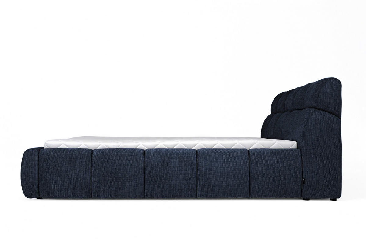 POLSTERBETT Lattenrost, Bettkasten 180/200 cm  in Dunkelblau  - Schwarz/Dunkelblau, Design, Holz/Kunststoff (180/200cm) - Esposa