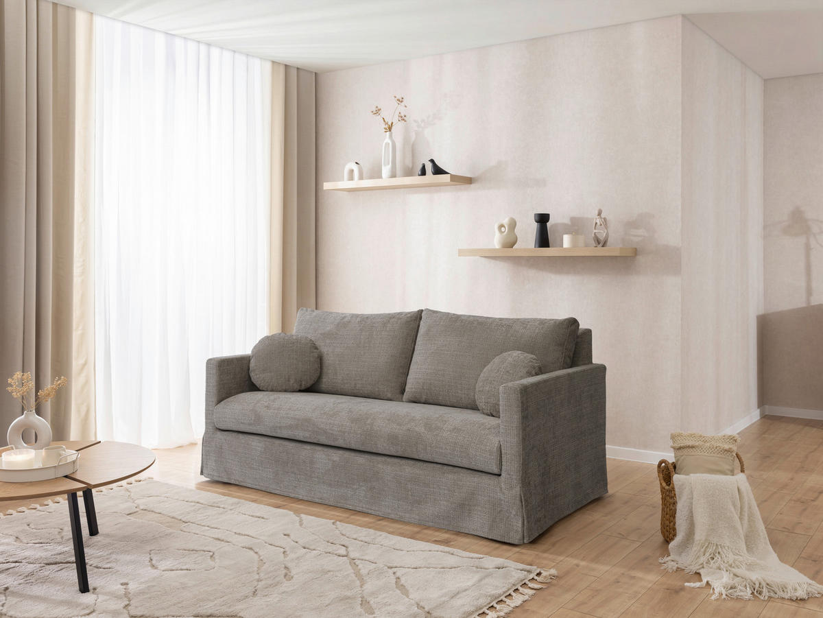 3-SITZER-BEZUG - Braun, Design, Textil (195/89/95cm) - P & B