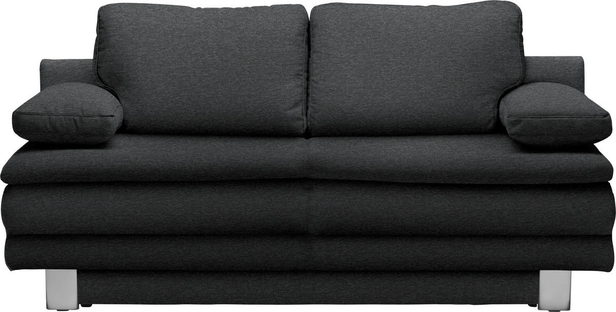 SCHLAFSOFA Anthrazit  - Chromfarben/Anthrazit, Design, Textil/Metall (194/96/86cm) - Novel