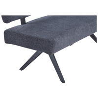 SITZBANK in Metall, Textil Dunkelgrau  - Dunkelgrau/Schwarz, KONVENTIONELL, Textil/Metall (140/90/62cm) - MID.YOU
