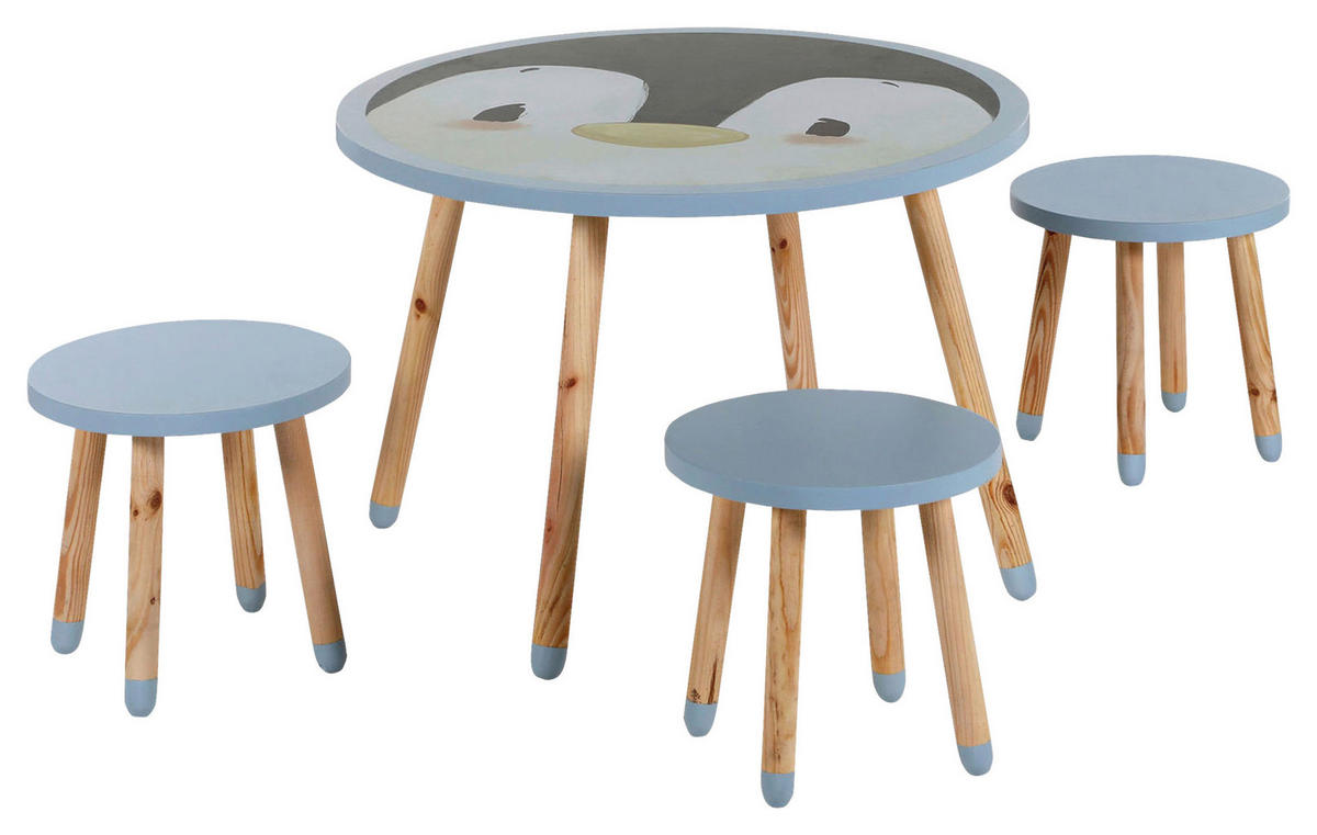 KINDERSITZGRUPPE Anouk Hellblau  - Hellblau, KONVENTIONELL, Holz/Holzwerkstoff