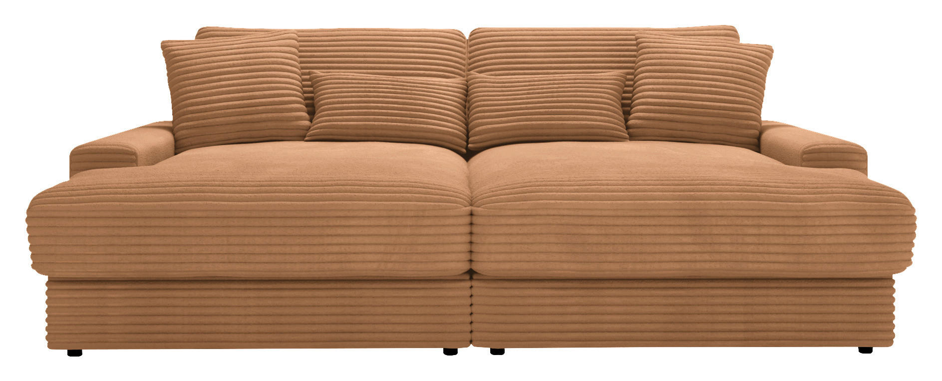 BIGSOFA in Cord Rostfarben  - Rostfarben/Schwarz, Modern, Kunststoff/Textil (230/85/190cm) - Carryhome