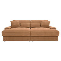 BIGSOFA in Cord Rostfarben  - Rostfarben/Schwarz, MODERN, Kunststoff/Textil (230/85/190cm) - Carryhome