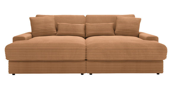 BIGSOFA in Cord Rostfarben - Rostfarben/Schwarz, MODERN, Kunststoff/Textil (230/85/190cm) - Carryhome