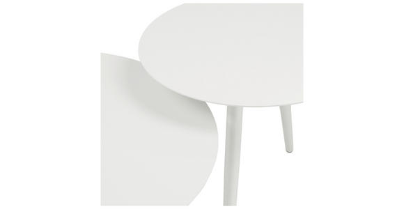 COUCHTISCHSET 45-60/45-60/38-45,5 cm rund Weiß - Weiß, Design, Metall (45-60/45-60/38-45,5cm) - Carryhome