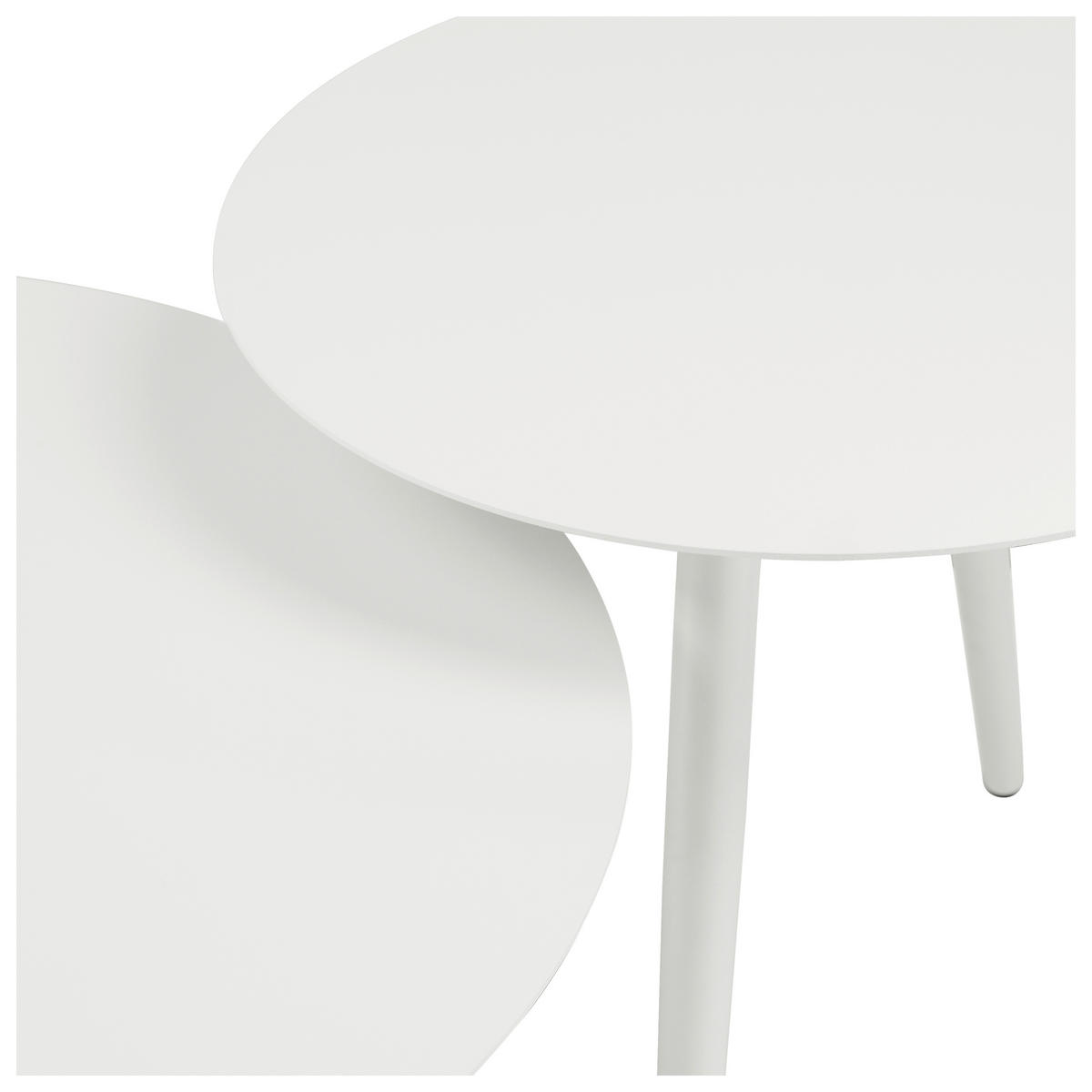 COUCHTISCHSET in Metall 45-60/45-60/38-45,5 cm  - Weiss, Design, Metall (45-60/45-60/38-45,5cm) - Carryhome