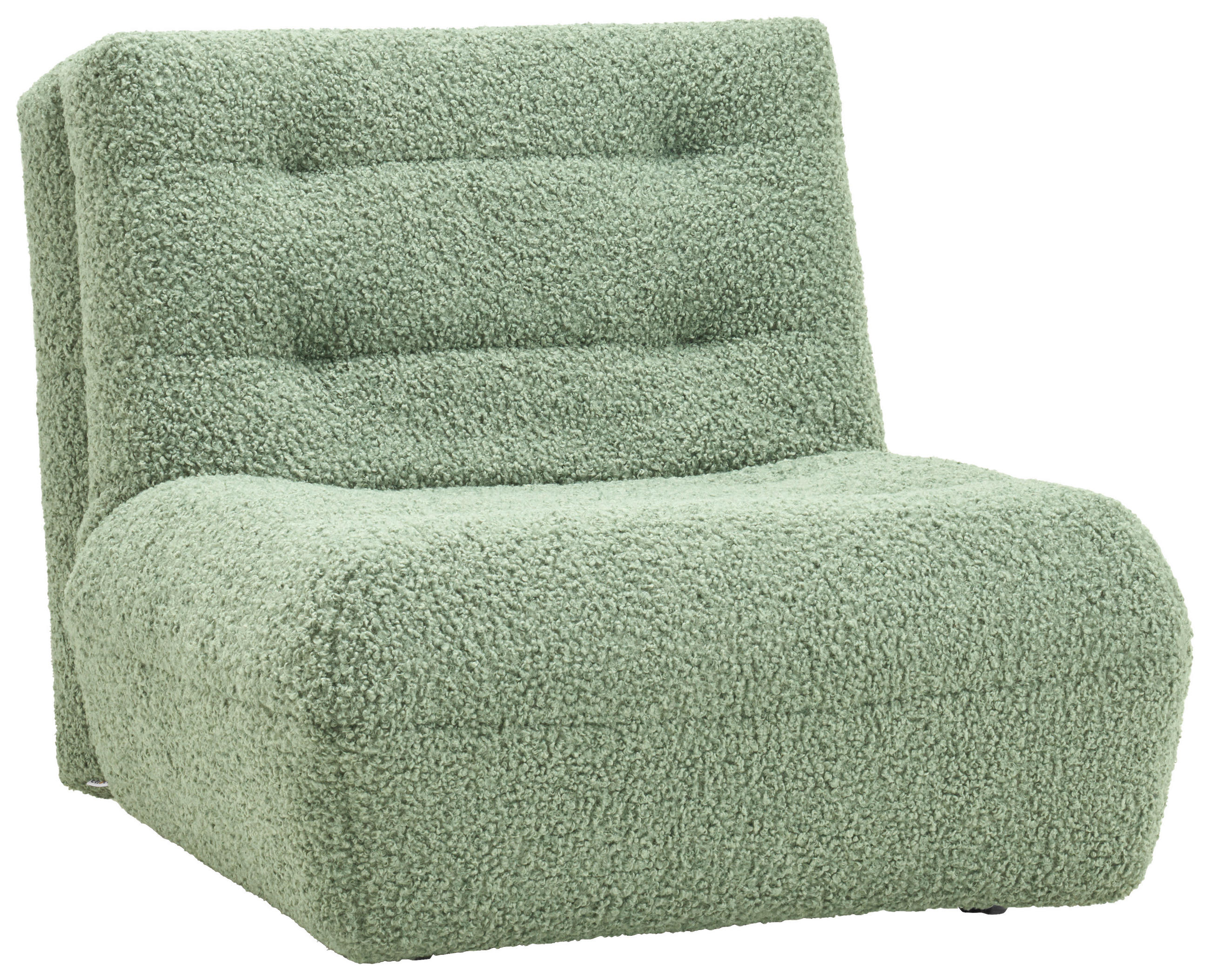 SCHLAFSESSEL Teddystoff Grün    - Schwarz/Grün, KONVENTIONELL, Kunststoff/Textil (90/85/100cm) - Carryhome