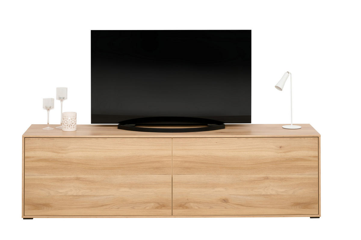 TV-ELEMENT Eichefarben  179,1/52/40 cm  - Eichefarben, Design, Holzwerkstoff (179,1/52/40cm) - home24