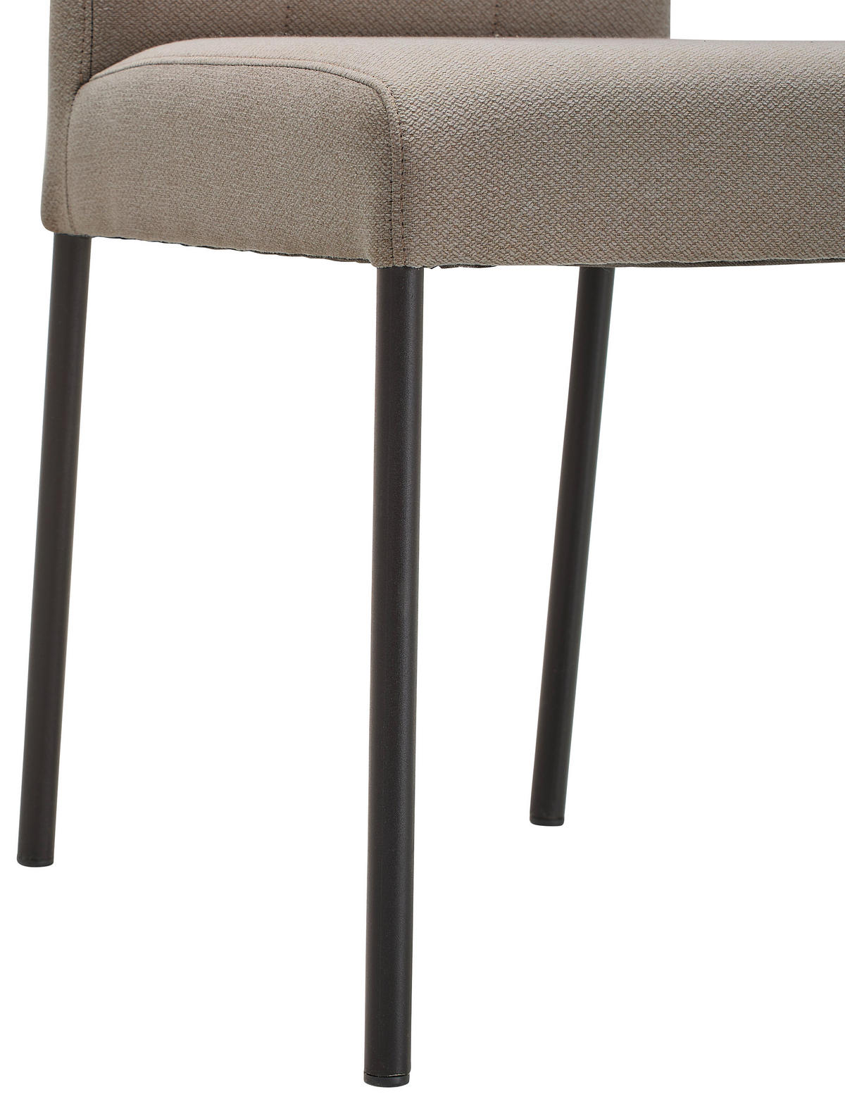 STUHL Webstoff Schwarz, Taupe  - Taupe/Schwarz, Design, Textil/Metall (46/91/61cm) - home24