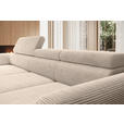 ECKSOFA  in Cord Taupe  174/277 cm  - Taupe/Schwarz, KONVENTIONELL, Textil/Metall (174/277cm) - Carryhome