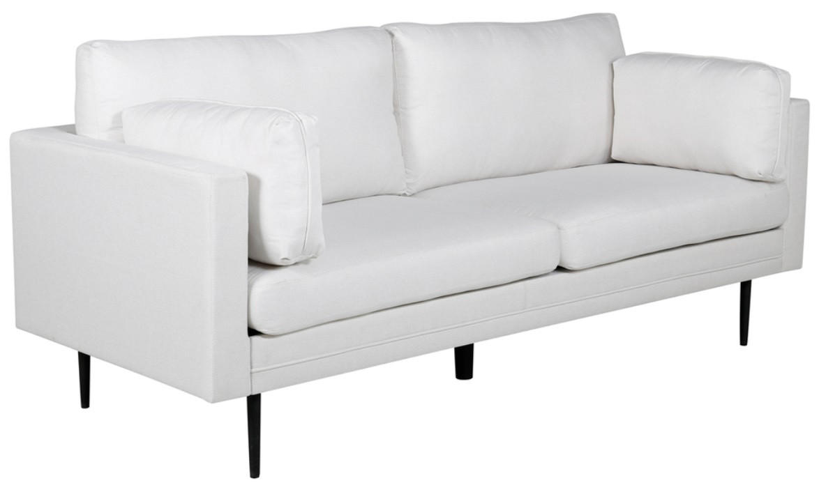 3-SITS SOFFA i flatväv svart, beige  - beige/svart, Design, metall/textil (201/92/83cm) - Best Price