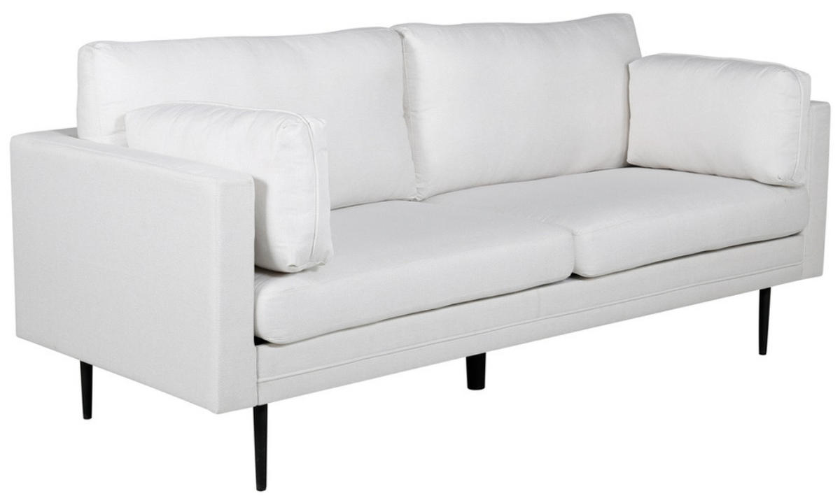 3-SITS SOFFA i flatväv beige, svart  - beige/svart, Design, metall/textil (201/92/83cm) - Best Price