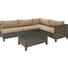 LOUNGEGARNITUR 14-teilig 191/238 cm - Taupe/Braun, Design, Glas/Kunststoff (191/238cm) - Ambia Garden LOUNGEGARNITUR 14-teilig 191/238 cm - Taupe/Braun, Design, Glas/Kunststoff (191/238cm) - Ambia Garden
