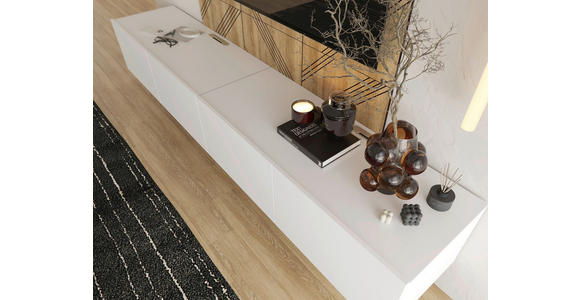 LOWBOARD Newniq in 120/36,7/45 cm - Weiß, Design, Holzwerkstoff (120/36,7/45cm) - Hom`in