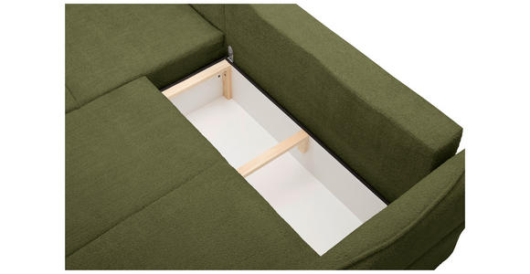 Freisteller von Carryhome ECKSOFA Olivgrün Chenille.
