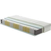 TASCHENFEDERKERNMATRATZE 90/200 cm H4 = sehr fest  - Weiss, Konventionell, Textil (90/200cm) - Sleeptex