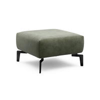 HOCKER Samt Waldgrün  - Waldgrün/Schwarz, Design, Textil/Metall (70/70/46cm) - SENSOO