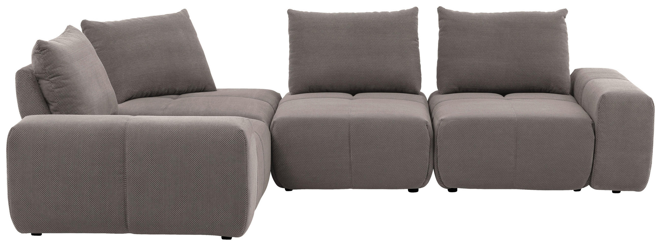 ECKSOFA in Velours Dunkelblau  - Schwarz/Dunkelblau, Design, Kunststoff/Textil (236/326cm) - Xora