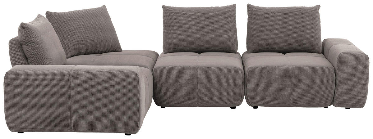 ECKSOFA in Velours Dunkelblau  - Schwarz/Dunkelblau, Design, Kunststoff/Textil (236/326cm) - Xora