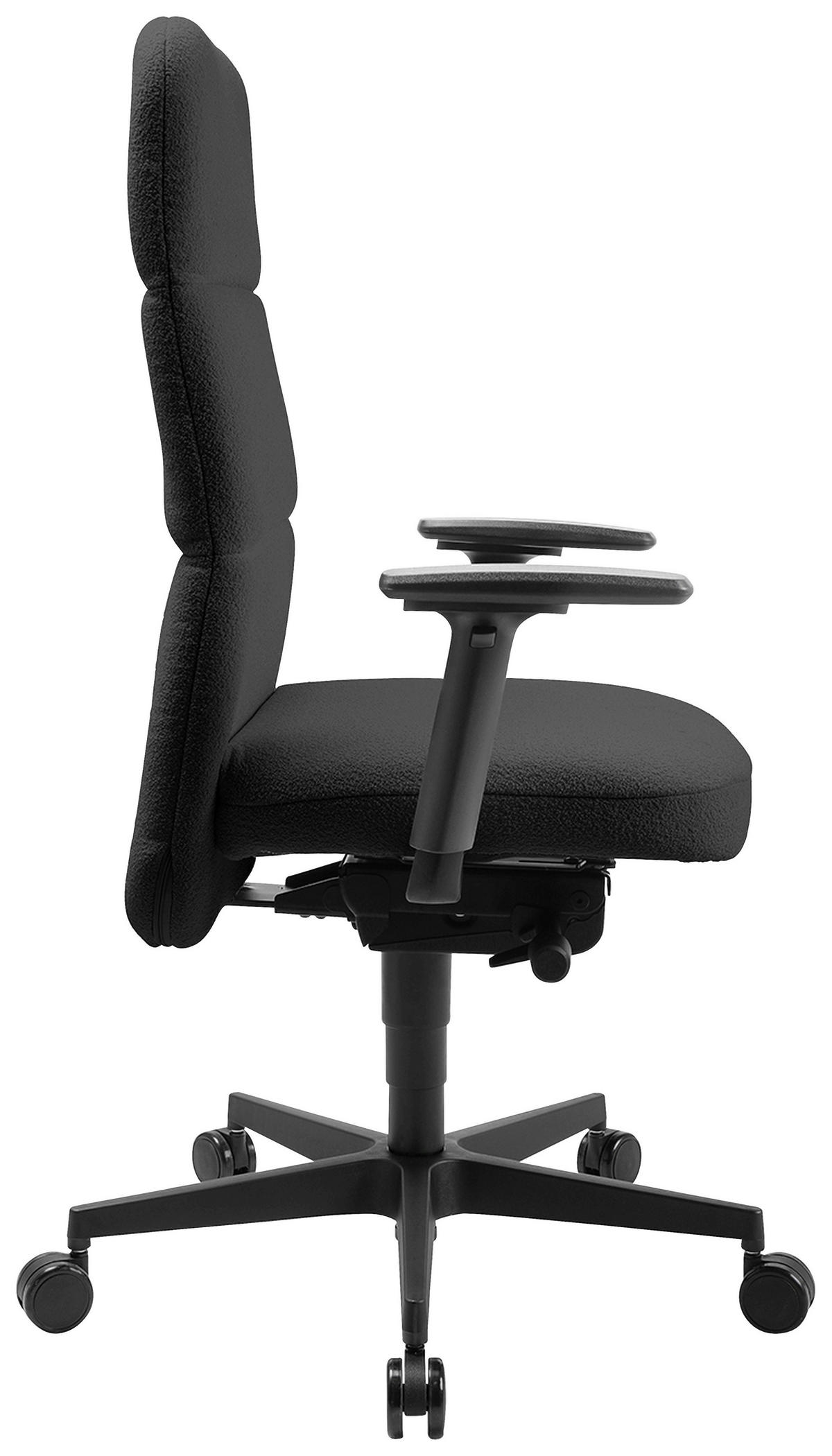 DREHSTUHL Velours Schwarz, Anthrazit  - Anthrazit/Schwarz, MODERN, Kunststoff/Textil (71/111-120/58-62cm) - Topstar