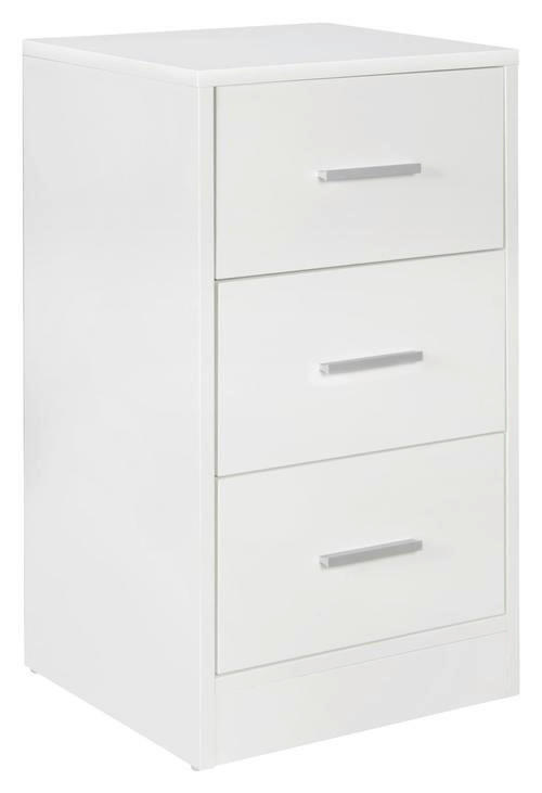 NACHTSCHRANK 37/68/35 cm  - Silberfarben/Hellgrau, KONVENTIONELL, Holzwerkstoff/Kunststoff (37/68/35cm) - MID.YOU