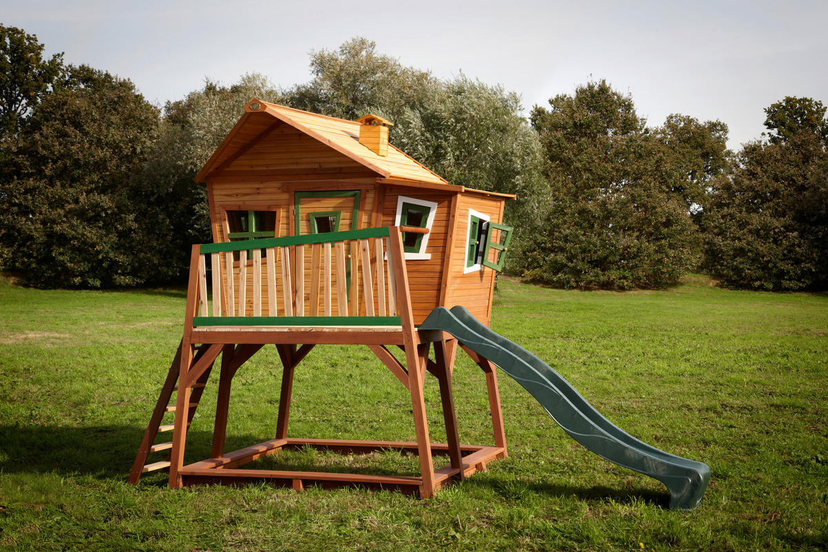 SPIELTURM 435/291/180 cm SPIELTURM MAX  - Braun/Naturfarben, KONVENTIONELL, Holz (435/291/180cm) - Ambia Garden