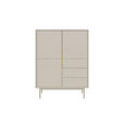 HIGHBOARD Kaschmir Viva  - Kaschmir/Goldfarben, Design, Holzwerkstoff/Metall (104/139,5/39cm) - Xora