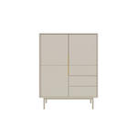 HIGHBOARD Kaschmir Viva  - Kaschmir/Goldfarben, Design, Holzwerkstoff/Metall (104/139,5/39cm) - Xora