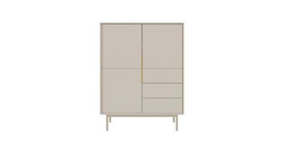 HIGHBOARD Kaschmir Viva  - Kaschmir/Goldfarben, Design, Holzwerkstoff/Metall (104/139,5/39cm) - Xora