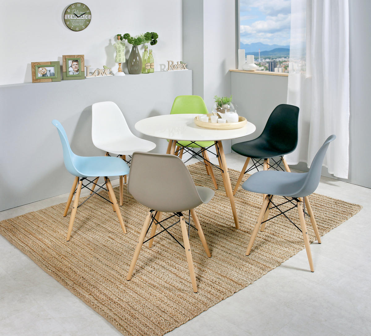 STOLICA  plava, siva  drvo, metal, plastika      - siva/plava, Design, drvo/metal (54/81/47cm) - Novel