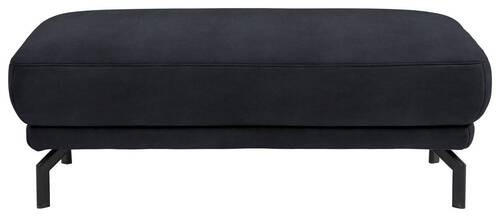 HOCKER in Textil Dunkelblau  - Schwarz/Dunkelblau, Design, Textil/Metall (127/46/72cm) - Dieter Knoll