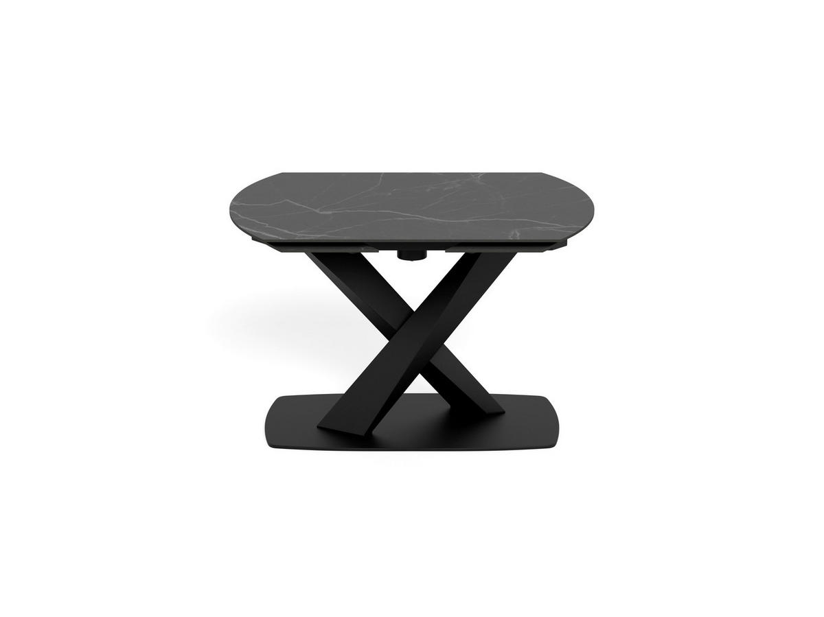 MATBORD svart rektangulär  utdragbar  - svart, Klassisk, metall/keramik (120-180/90/77cm) - Best Price