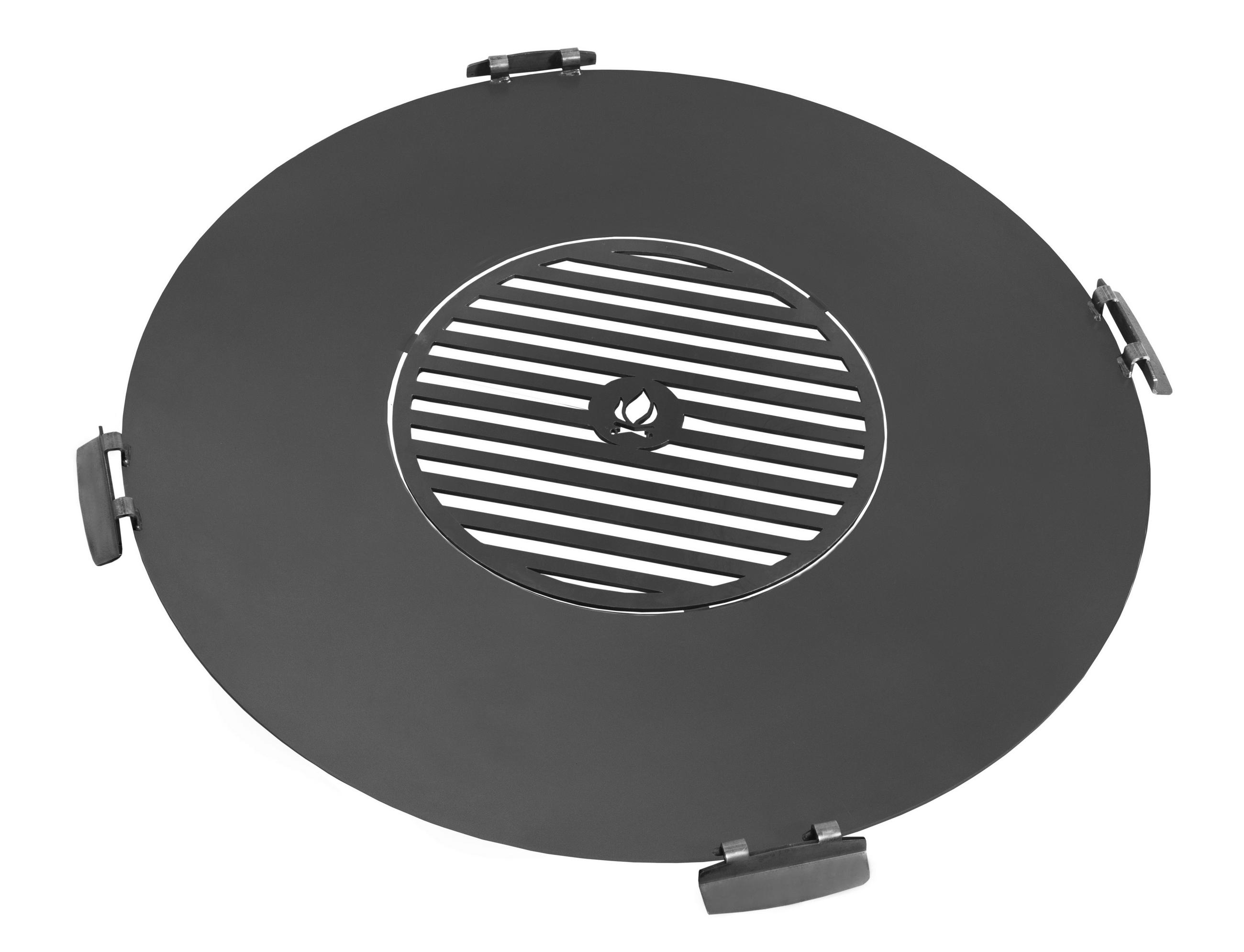 GRILLPLATTE - Schwarz, Basics, Metall (80cm)