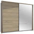 SCHWEBETÜRENSCHRANK in Weiß, Eichefarben - Eichefarben/Alufarben, Design, Holzwerkstoff (225/210/65cm) - Carryhome SCHWEBETÜRENSCHRANK in Weiß, Eichefarben - Eichefarben/Alufarben, Design, Holzwerkstoff (225/210/65cm) - Carryhome