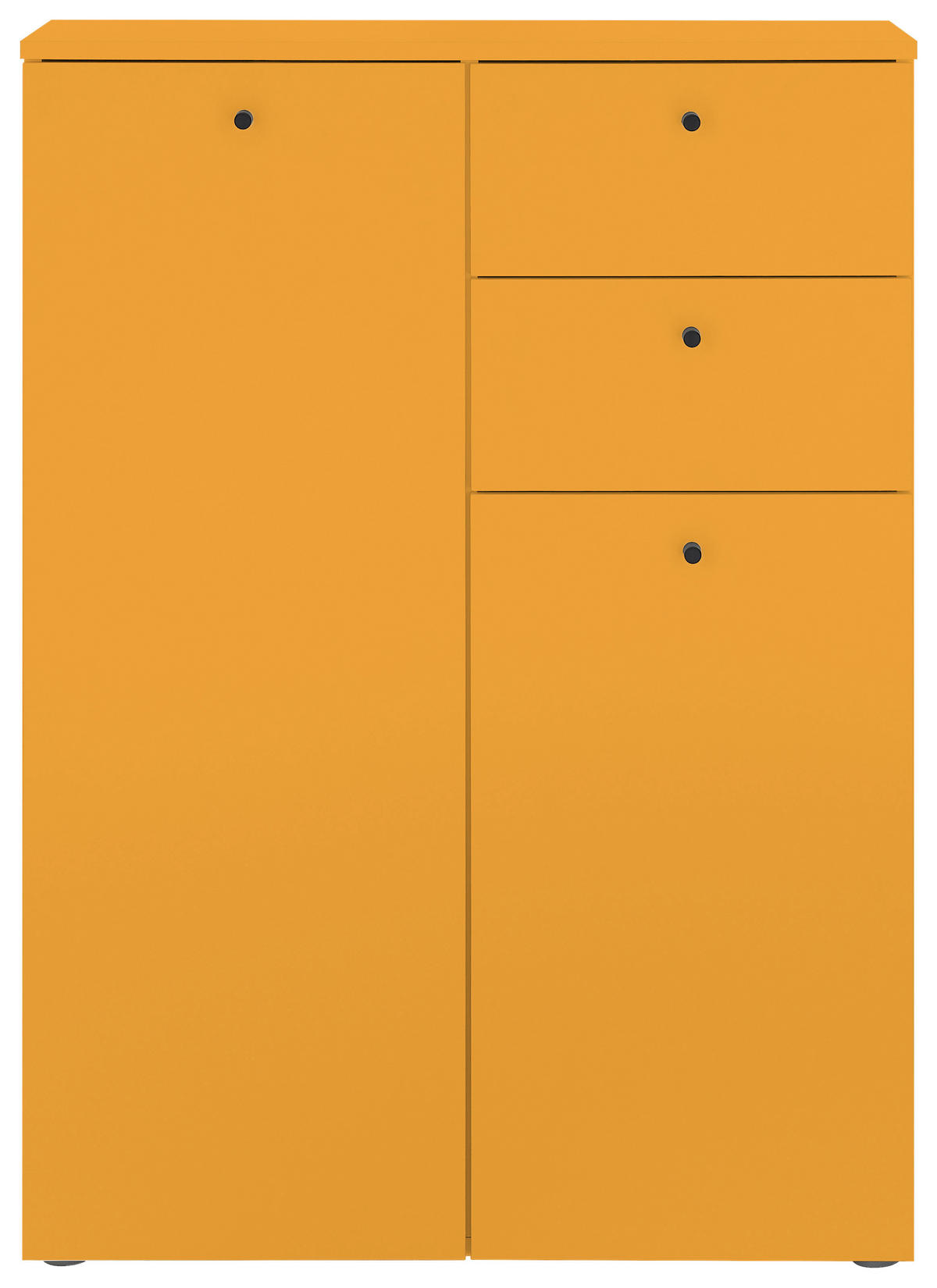 MIDISCHRANK 80/110/30 cm  - Gelb/Schwarz, Modern, Holzwerkstoff/Kunststoff (80/110/30cm) - MID.YOU