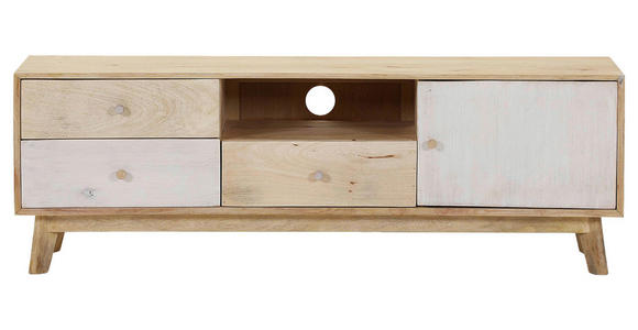 LOWBOARD Kata  in 150/50/46 cm  - Naturfarben/Weiß, Design, Holz (150/50/46cm) - Landscape