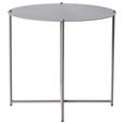 BEISTELLTISCH rund Taupe  - Taupe/Anthrazit, Design, Metall (49/49/49cm) - Xora