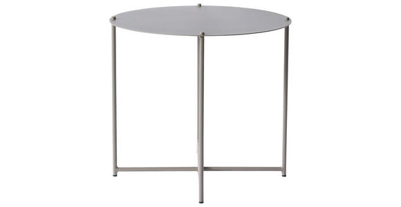 BEISTELLTISCH rund Taupe  - Taupe/Anthrazit, Design, Metall (49/49/49cm) - Xora