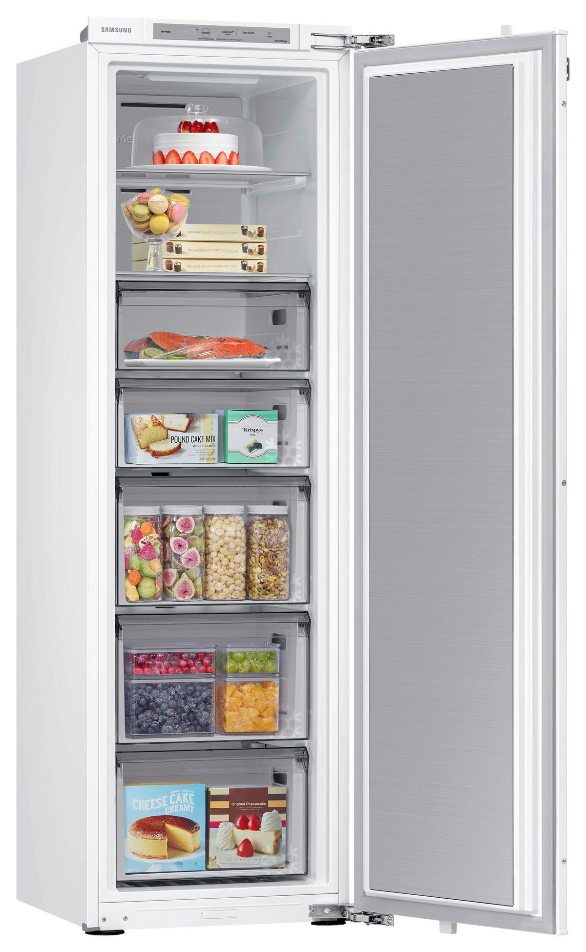 EINBAUGEFRIERSCHRANK BRZ22720EWW/EF  - Weiß, Basics, Glas/Kunststoff (54,0/177,5/55,0cm) - Samsung