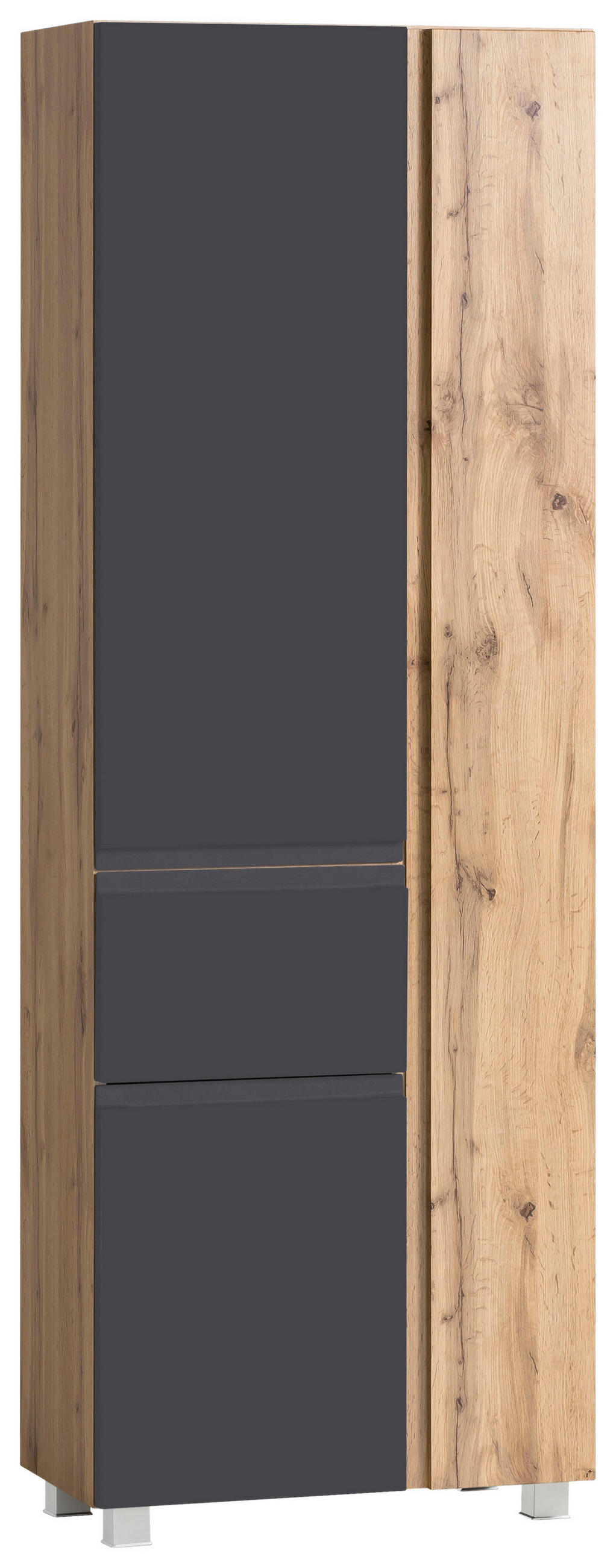 HOCHSCHRANK 65/180/35 cm  - Eiche Wotan/Grau, MODERN, Holzwerkstoff (65/180/35cm) - Held