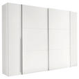 KLEIDERSCHRANK  in Weiß  - Alufarben/Weiß, KONVENTIONELL, Holzwerkstoff/Kunststoff (267/205/57cm) - Carryhome